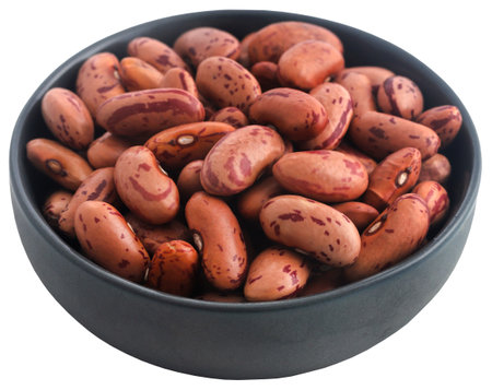 Pinto bean or speckled bean in a bowlの写真素材