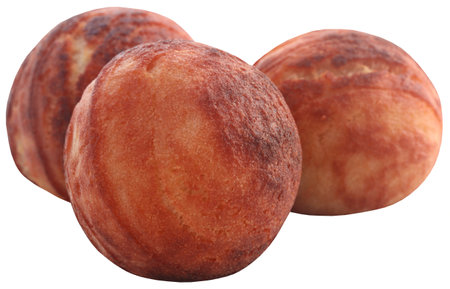 Popular Dansih pancake balls or aebleskiver closeupの写真素材