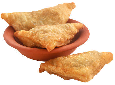Traditional Indian Deep Fried Breakfast Samosa, very deliciousの写真素材