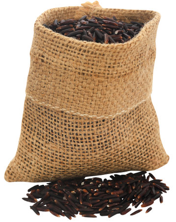 Black Jasmine rice having full of nutritionの写真素材