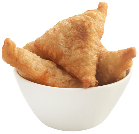 Traditional Indian Deep Fried Breakfast Samosa, very deliciousの写真素材
