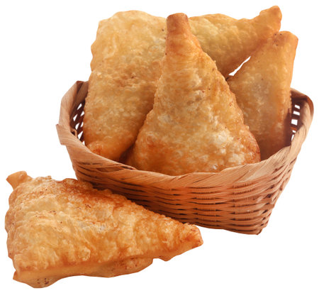 Traditional Indian Deep Fried Breakfast Samosa, very deliciousの写真素材