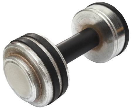 Dumbbell for exercise and body fitness closeupの写真素材