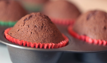 Freshly prepared homemade muffin or cupcakeの写真素材