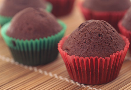 Freshly prepared homemade muffin or cupcakeの写真素材