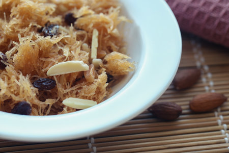 Freshly cooked delicious vermicelli ready to consumeの写真素材