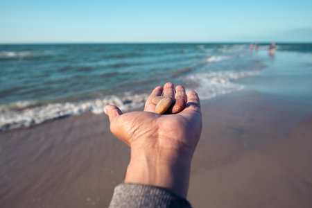 Spectecular Skagen beach in Denmark where two seas meet, namely the Skagerrak and the Kattegatの写真素材