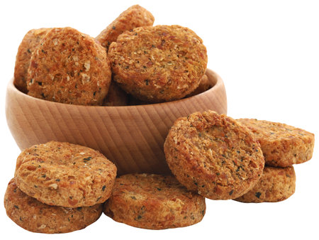 Vegetable falafel a delicious vegetarian food closeup and isolatedの写真素材