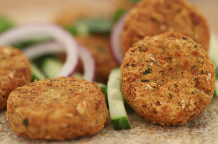 Vegetable falafel, mouth watering tastyの写真素材