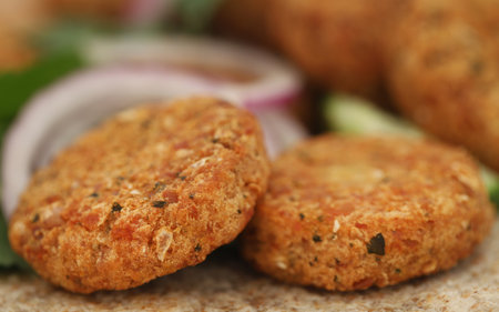 Vegetable falafel, mouth watering tastyの写真素材