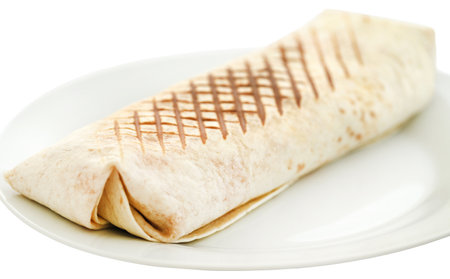 Crispy Tacos closeup and isolatedの写真素材
