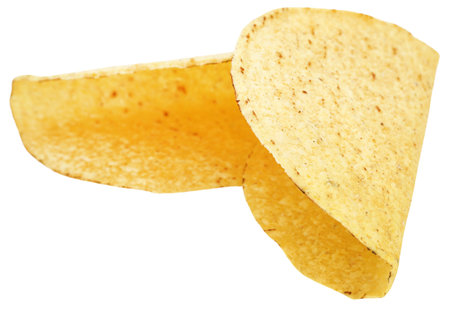 Taco shell, crispy ready to make savory taco isolatedの写真素材