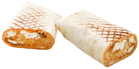 Crispy Tacos closeup and isolatedの写真素材