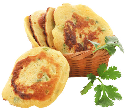 Homemade Salted pancake, a healthy braekfastの写真素材