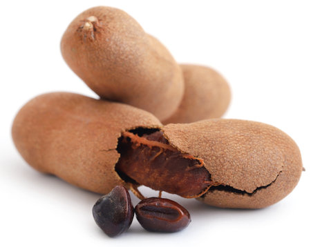Sweet tamarind fresh and organic isolatedの写真素材