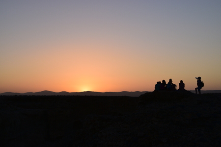 Sunset in Namib Desertの写真素材