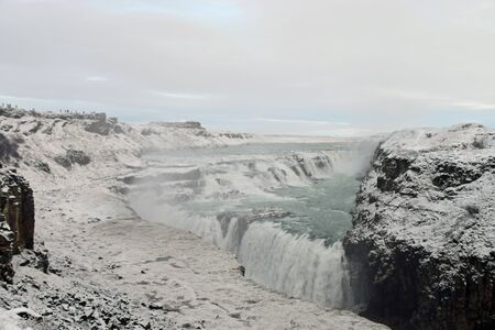 Waterfall in Icelandの写真素材