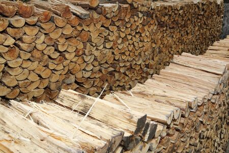 Stack of firewoodの写真素材