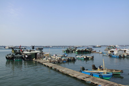 boats at the seaportのeditorial素材