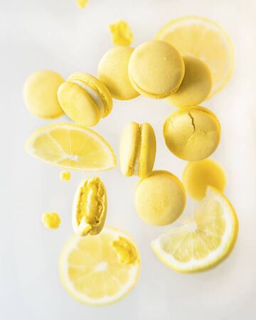 macarons on a plateの写真素材