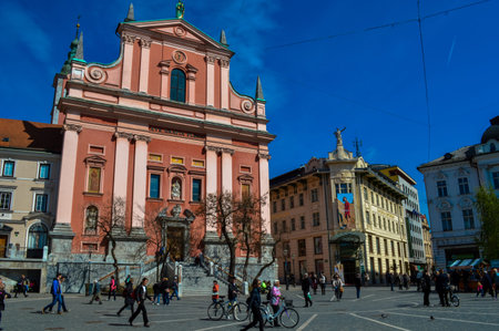 Amazing view of beautiful Ljubljana, Sloveniaのeditorial素材