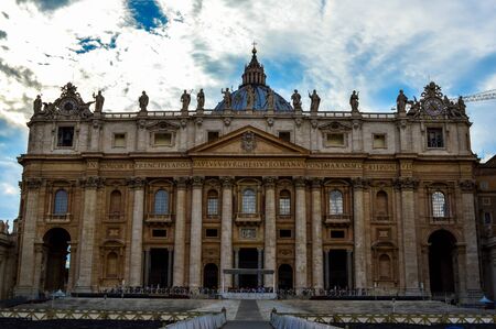 Amazing view of the historical St Peterâs Basilica, Vatican City, Rome, Italyのeditorial素材