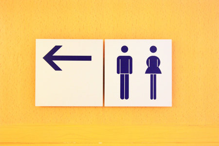 Sign of public toilets WC の写真素材