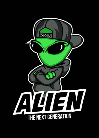 NEW vector illustration ALIEN THE NEXT GENERATION
, this image is very great for t-shirts, stickers, posters, and anything you want. this design is available in the form of filesのイラスト素材