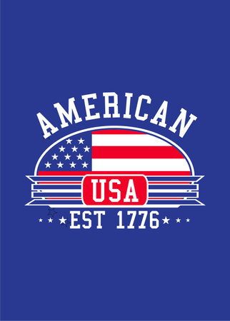 NEW vector illustration AMERICAN BADGE BLUE, this image is very great for t-shirts, stickers, posters, and anything you want. this design is available in the form of filesのイラスト素材