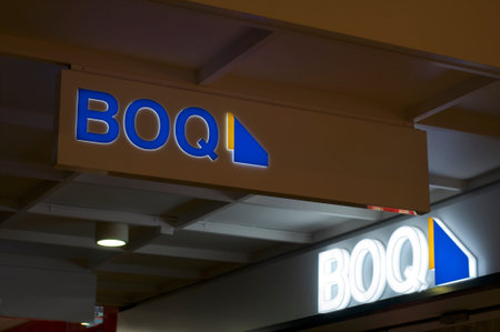 Brisbane, Queensland, Australia - 11th December 2019 : View of the BOQ (Bank of Queensland) bank...