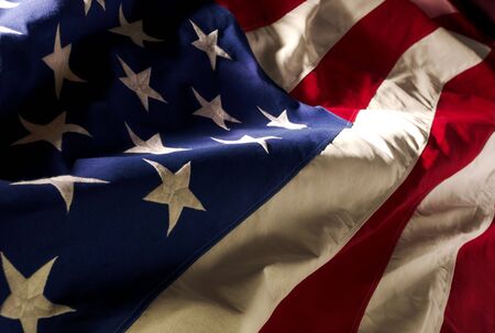 Stars and Stripes in full glory isolated.の写真素材