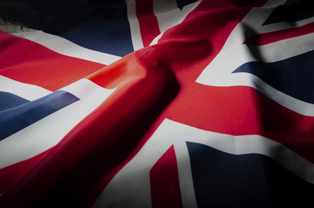 close up of British flagの写真素材