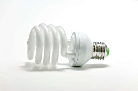 light bulb on white backgroundの写真素材