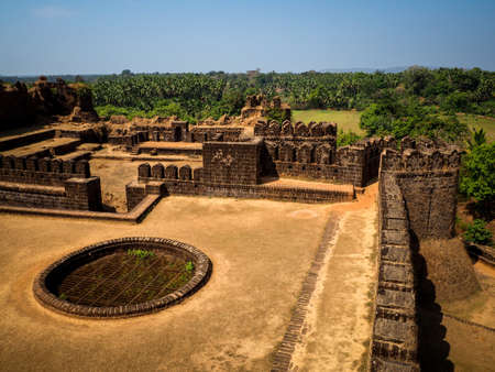 Old ruins of Mirjana fort near Gokarna, Karnataka, India.の写真素材