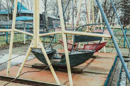 Abandoned amusement parkの写真素材