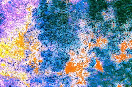 Grunge color wall background texture in rainbow styleの写真素材