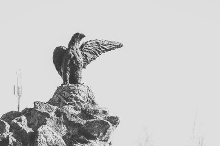 CHASOV YAR, UKRAINE - MARCH 9, 2017: Part of the monument to the soldiers-afghans in the center of the city.のeditorial素材