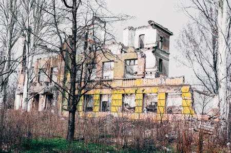 Ruined school buildingの写真素材