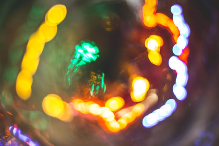 Abstract Christmas bokeh background textureの写真素材