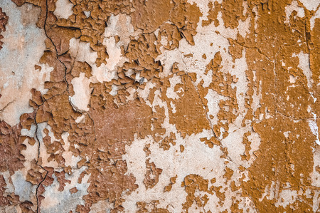 Old wall grunge textures backgrounds with cracks and peeling paintの写真素材