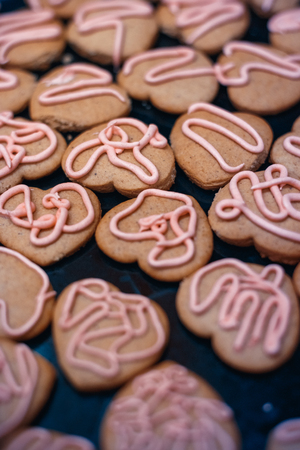 Sweet and tasty vanilla cookies.の写真素材