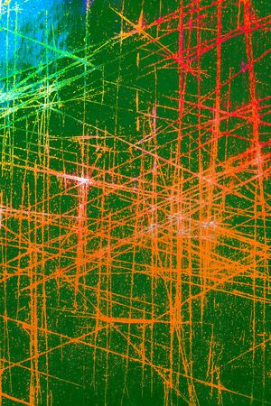 Abstract color scratch background in rainbow style. Grunge wallpaper for design.の写真素材