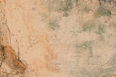 Cracked and peeling paint old wall background. Classic grunge texture