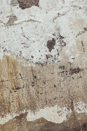 Cracked and peeling paint old wall background. Classic grunge texture