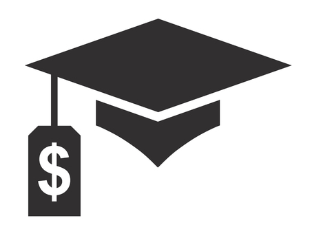 2016 Graduate Student Loan Icons - Crippling Student Loan Graphics for Education Financial Aid or Assistance, Government Loans, and Debtのイラスト素材