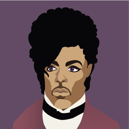 Prince Rogers Nelson Celebrity Caricature Editorial Use Onlyのeditorial素材