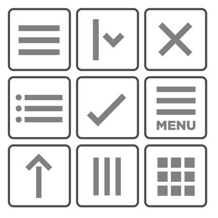 Flat Menu Icon Illustration for Website Navigationのイラスト素材