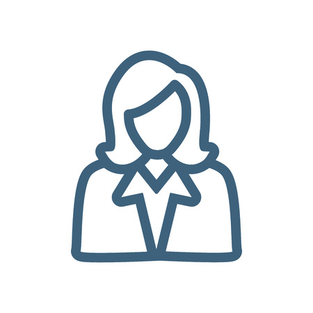 Standard User Icon Set with Men, Women, and Multiple Peopleのイラスト素材