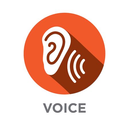 Voiceover or Voice Command Icon with Sound Wave Images Set - solidのイラスト素材