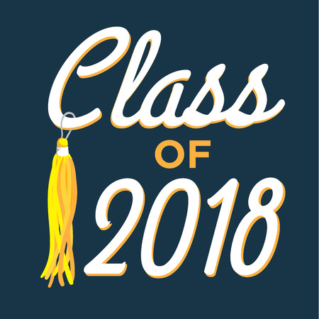 Class of 2018 - Congratulations Graduate Typography 
のイラスト素材